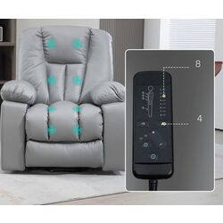 Fotoliu de masaj Homcom 713-159V90CG 94x96x106 (Grey) Thumb