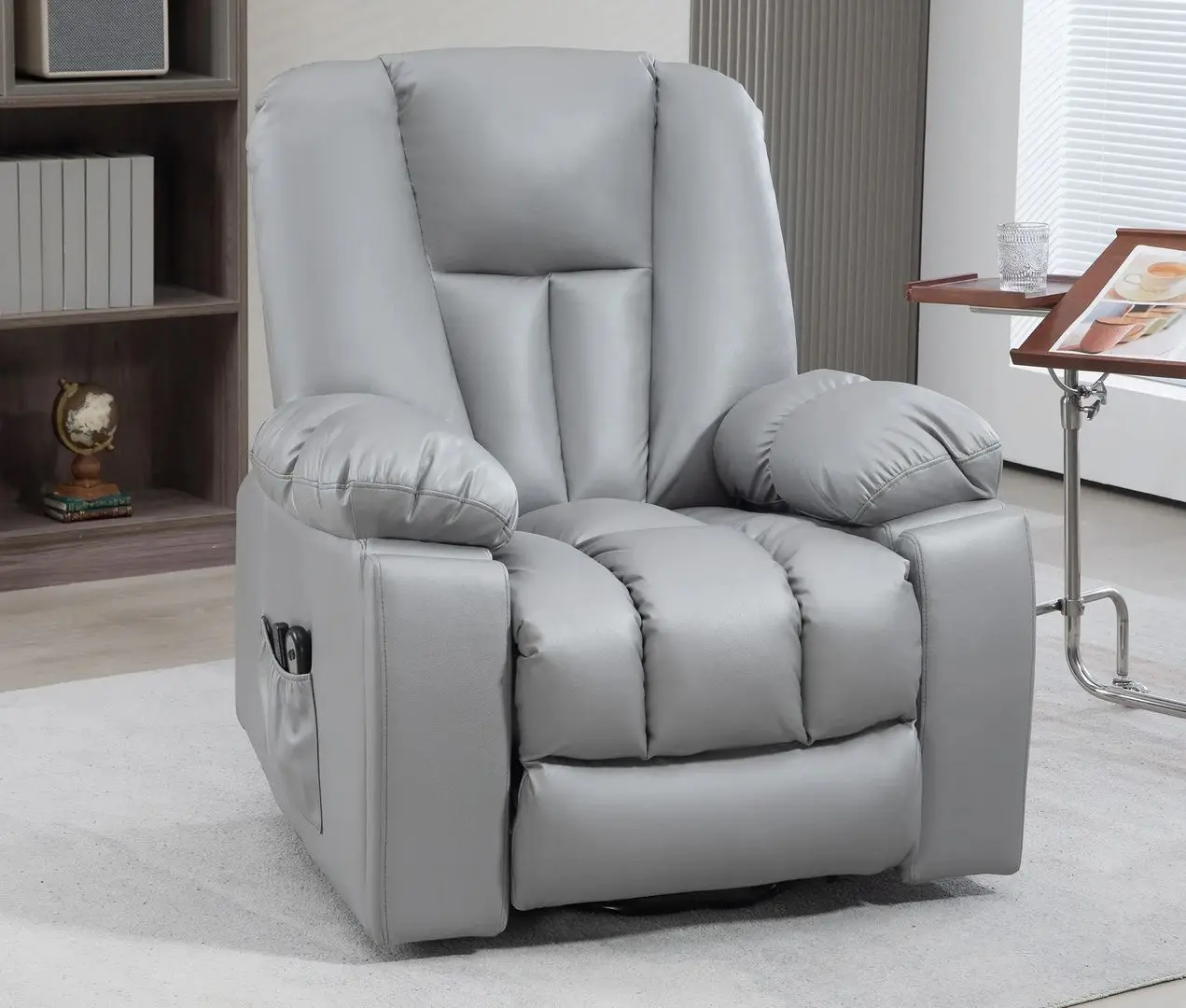 Fotoliu de masaj Homcom 713-159V90CG 94x96x106 (Grey)