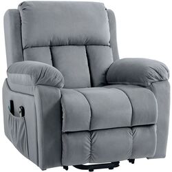 Fotoliu de masaj Homcom 713-167V90GY 90x95x103 cm (Grey) Thumb