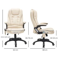 Кресло Homcom A2-0057 62x68x121 cm (Beige/Black) Thumb