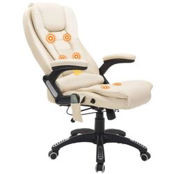 Кресло Homcom A2-0057 62x68x121 cm (Beige/Black) Thumb