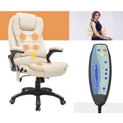 Кресло Homcom A2-0057 62x68x121 cm (Beige/Black) Thumb