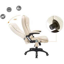 Кресло Homcom A2-0057 62x68x121 cm (Beige/Black) Thumb