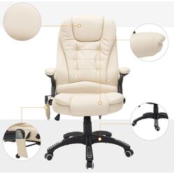 Кресло Homcom A2-0057 62x68x121 cm (Beige/Black) Thumb