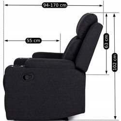 Кресло-реклайнер Mebel Elite Kobi 2 (Black) Thumb