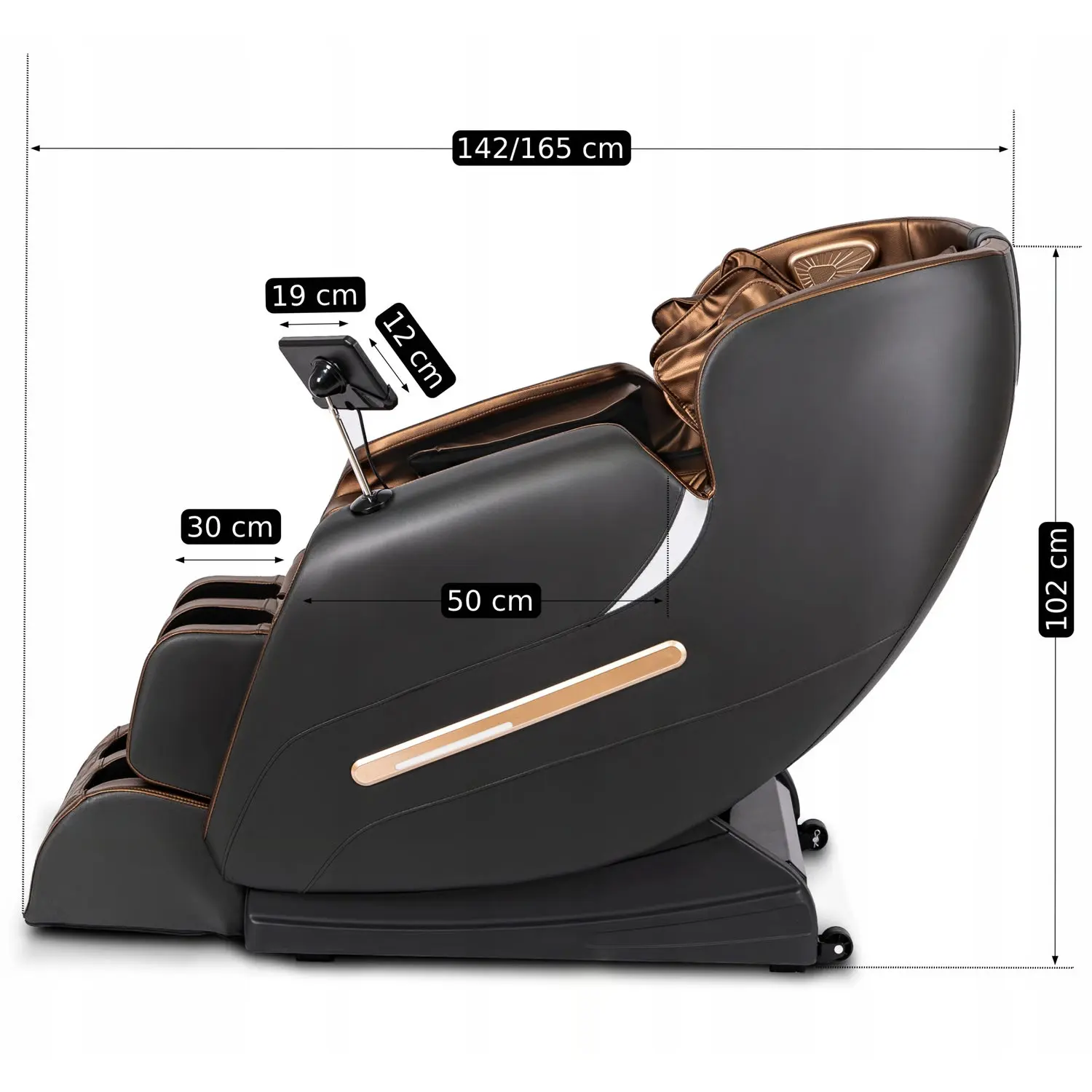 Fotoliu de masaj Mebel Elite VX MAX ECO English (Brown/Black) - 12