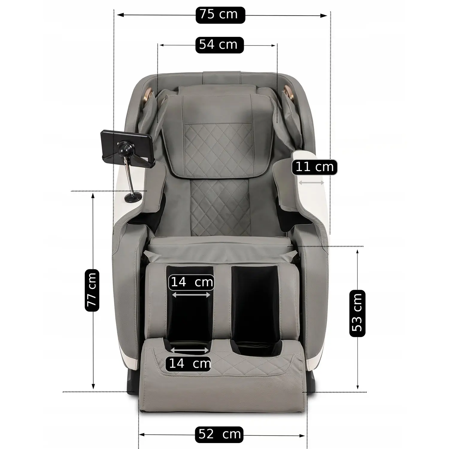 Fotoliu de masaj Mebel Elite VX MAX ECO English (Grey/White) - 9