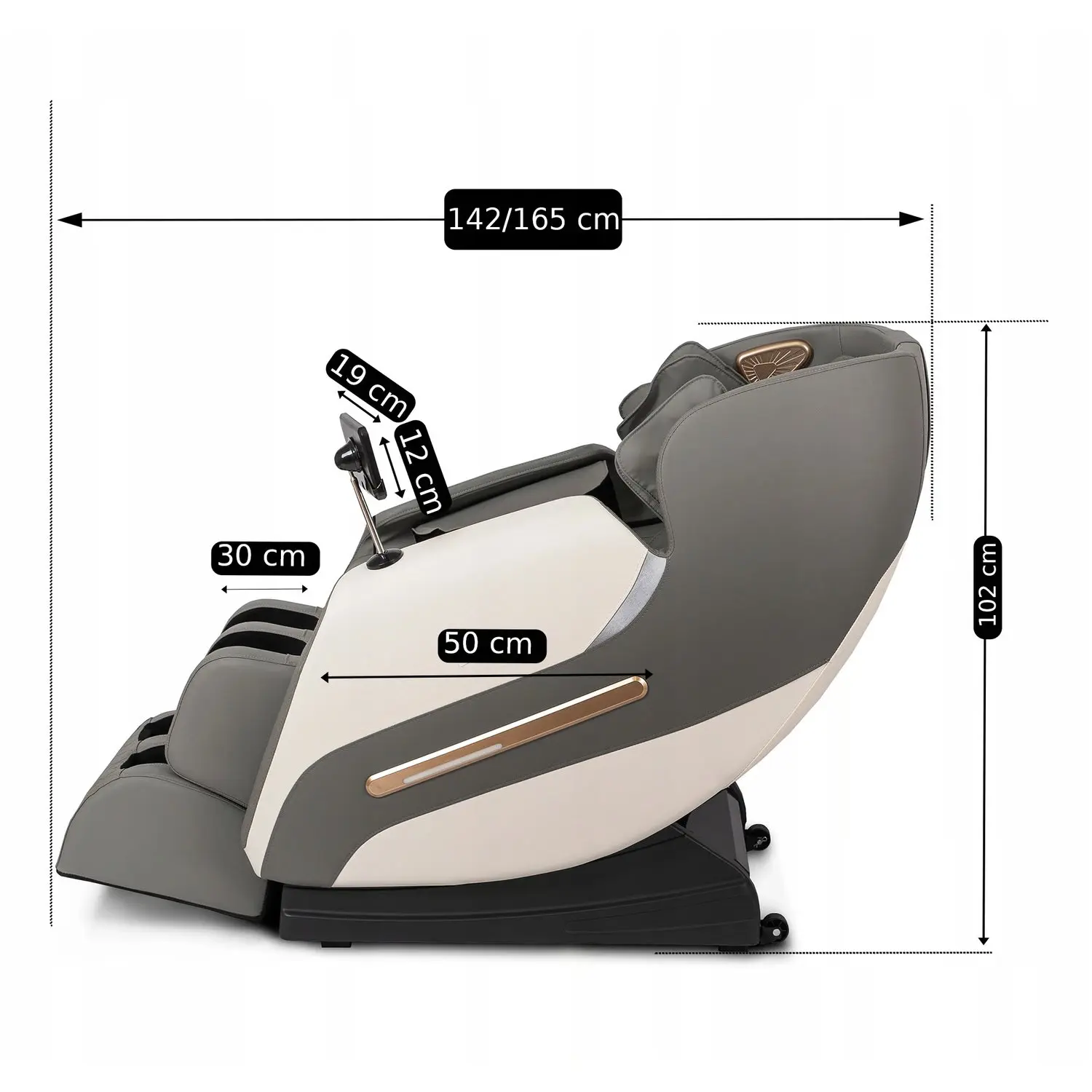 Fotoliu de masaj Mebel Elite VX MAX ECO English (Grey/White) - 8