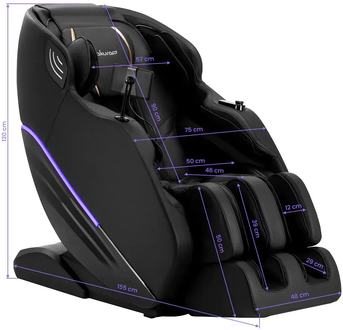 Массажное кресло 3D Sakura Maximus 809 154185 (Black) - 25