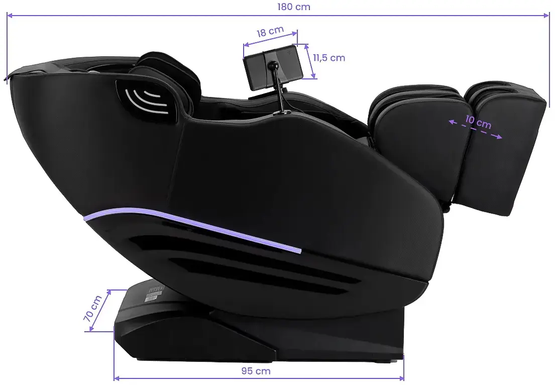 Массажное кресло 3D Sakura Maximus 809 154185 (Black) - 24