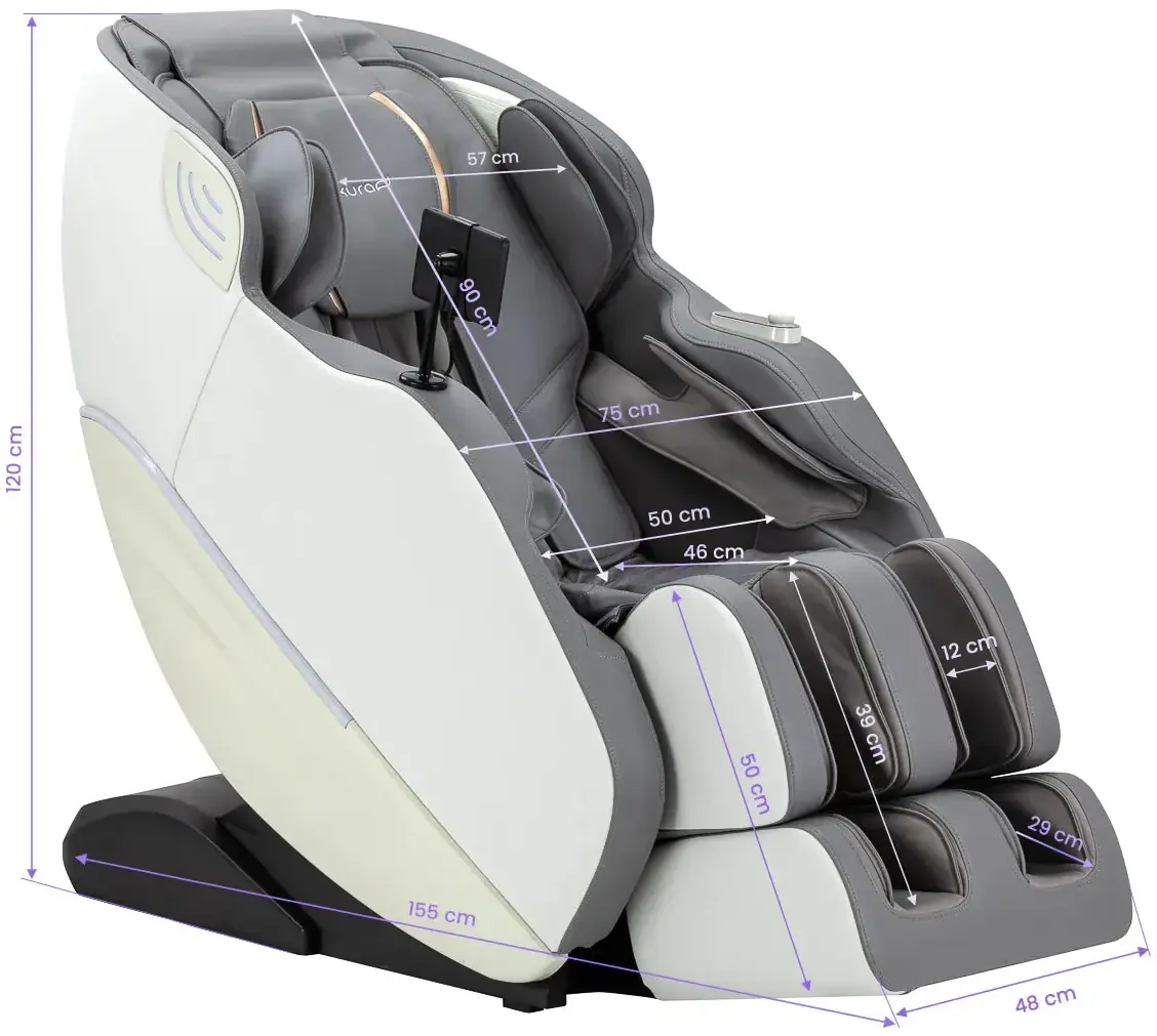 Массажное кресло 3D Sakura Maximus 809 154186 (White/Grey) - 21
