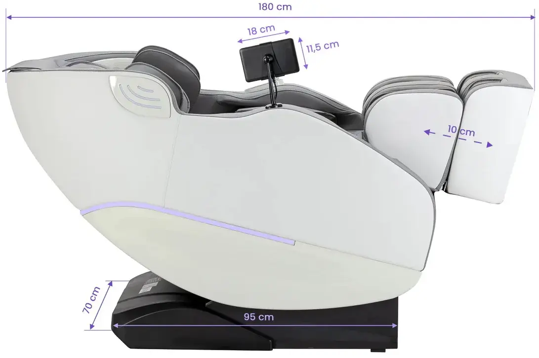 Массажное кресло 3D Sakura Maximus 809 154186 (White/Grey) - 17