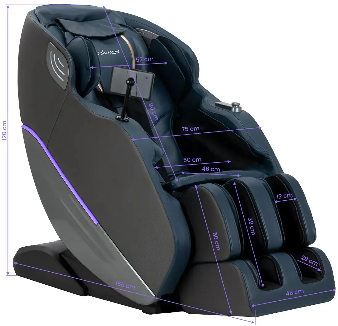 Массажное кресло 3D Sakura Maximus 809 154187 (Blue/Grey) - 24