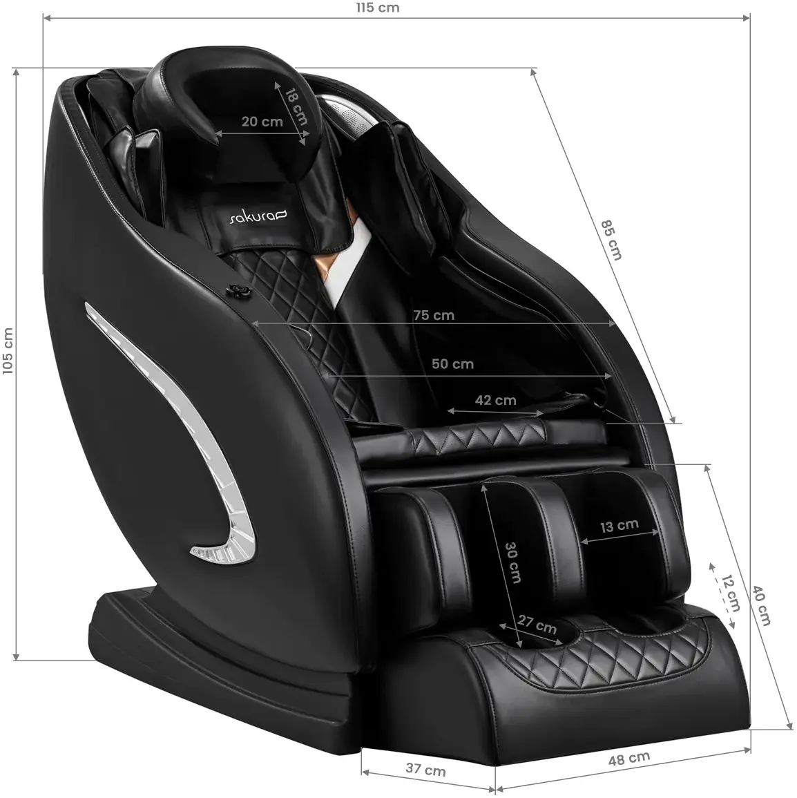 Массажное кресло Sakura Classic 305 147320 (Black)