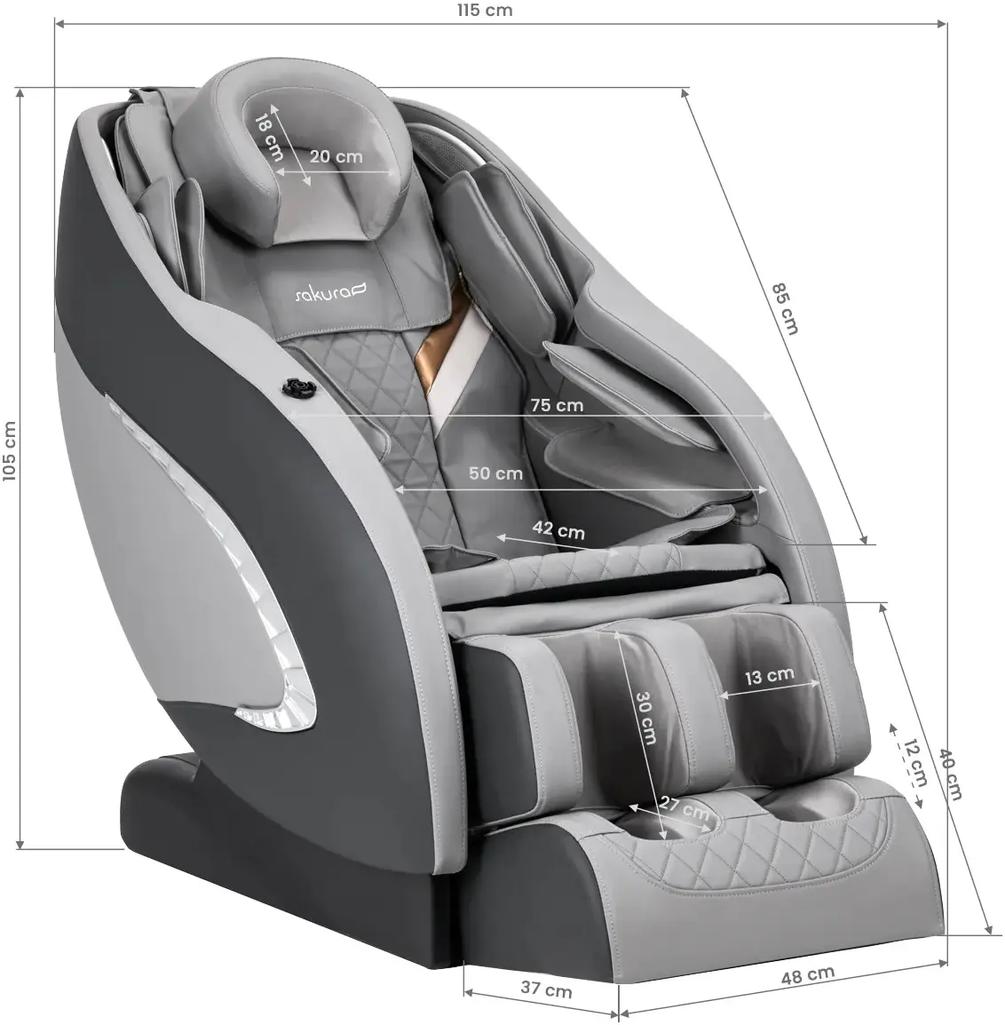 Массажное кресло Sakura Classic 305 148558 (Grey)