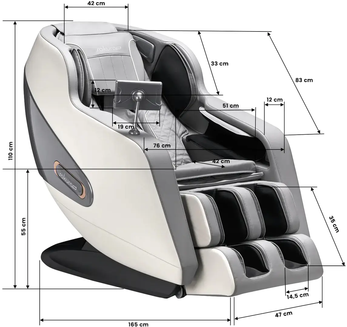 Массажное кресло Sakura Comfort Plus 806 143082 (Grey/White)