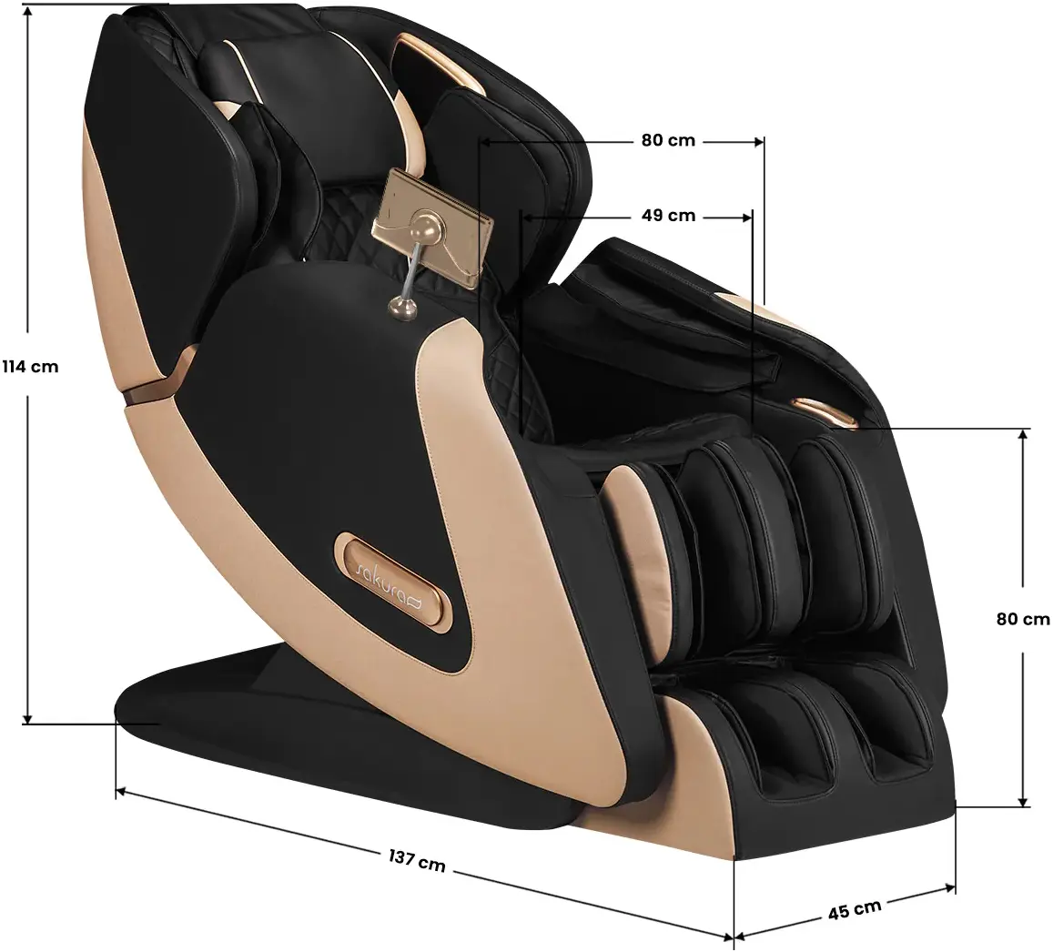 Массажное кресло Sakura Luxury 808 143080 (Black/Beige)