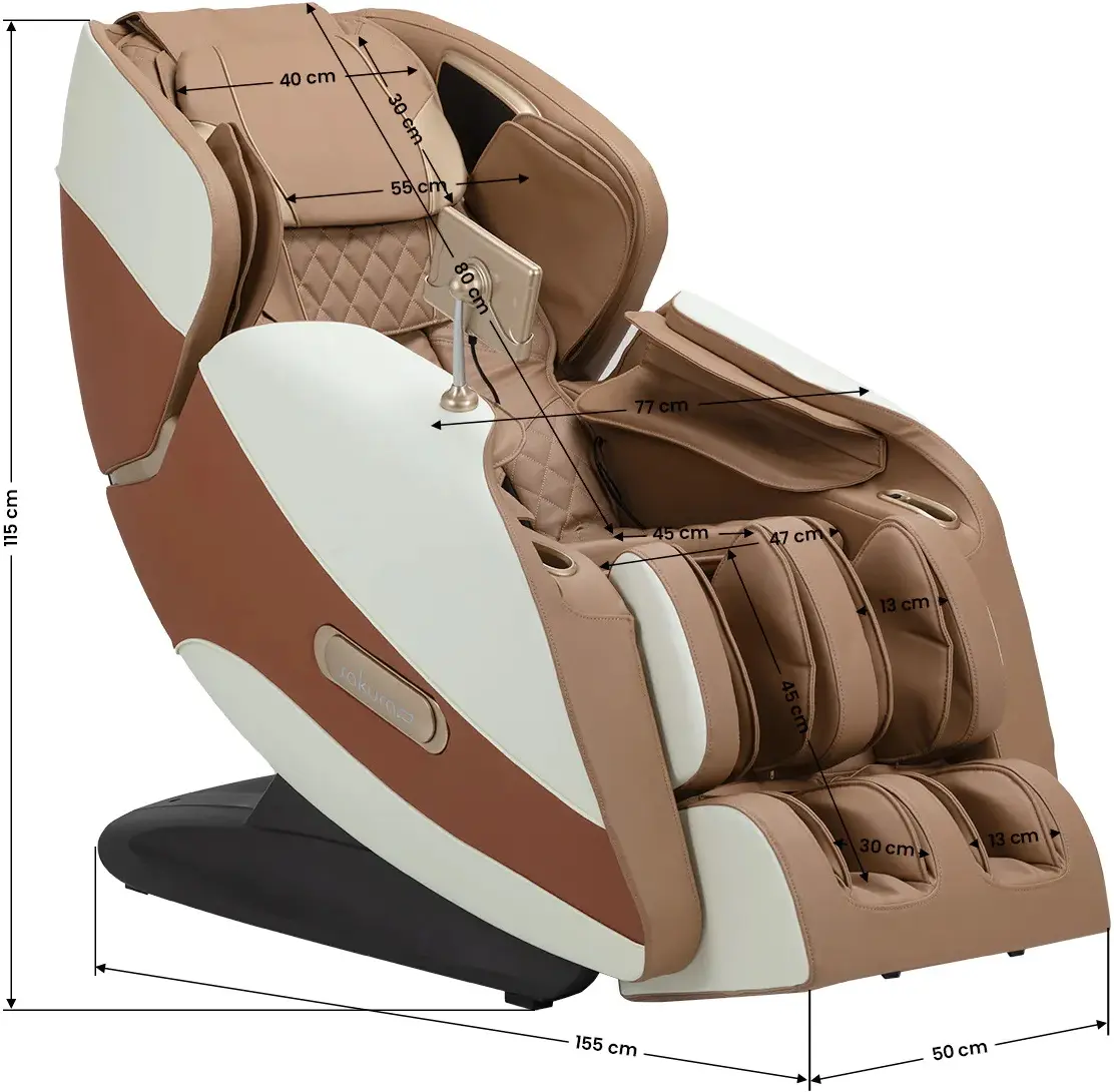 Массажное кресло Sakura Luxury 808 154184 (Beige/White)