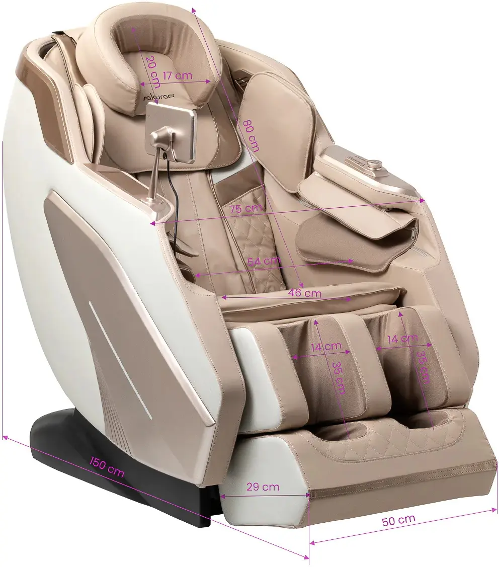 Fotoliu de masaj Sakura Prime 108 154220 (Cream/Beige) - 13