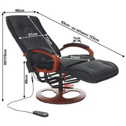 Fotoliu de masaj Tempo Kondela Artus 2 (Black) Thumb