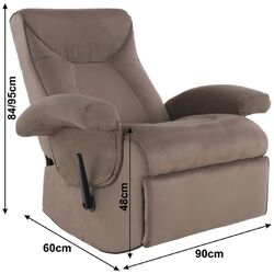 Fotoliu-recliner Tempo Kondela Suarez (Gray-Brown) Thumb