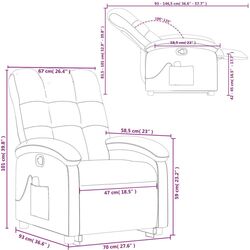 Массажное кресло с подъемником VidaXL 3204105 (Dark Grey) Thumb