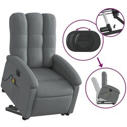 Массажное кресло с подъемником VidaXL 3204129 (Dark Grey) Thumb