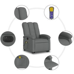Массажное кресло с подъемником VidaXL 3204129 (Dark Grey) Thumb