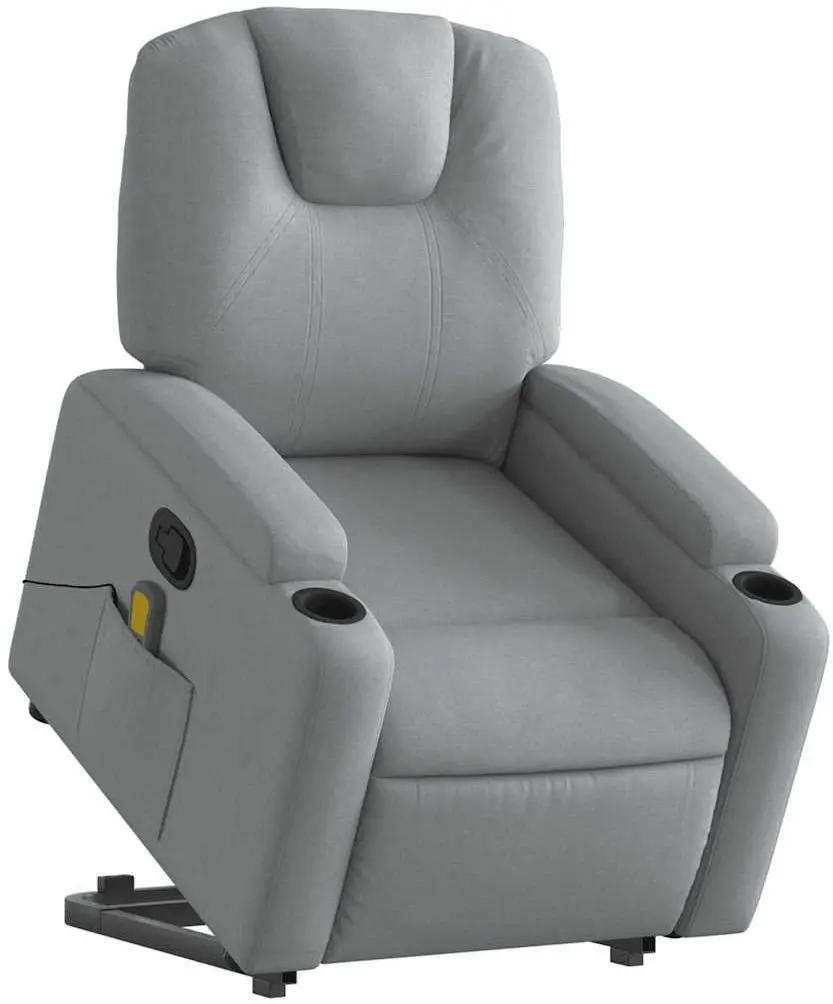 Массажное кресло с подъемником VidaXL 3204380 (Light Grey)