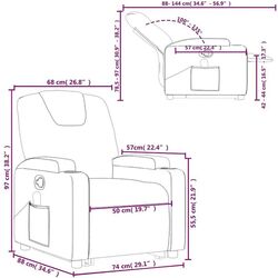 Массажное кресло с подъемником VidaXL 3204380 (Light Grey) Thumb