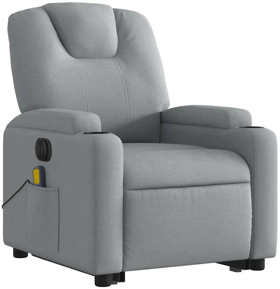 Массажное кресло с подъемником VidaXL 3204404 (Light Grey)