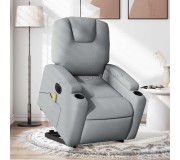 Массажное кресло с подъемником VidaXL 3204404 (Light Grey)