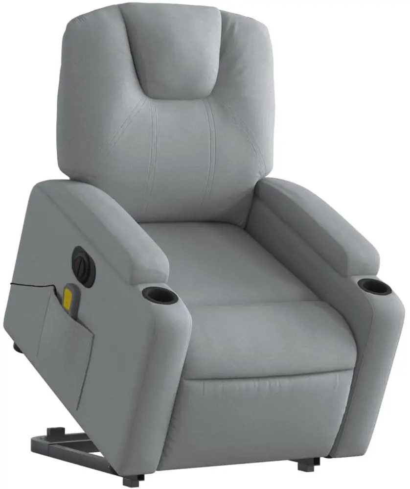 Массажное кресло с подъемником VidaXL 3204404 (Light Grey)