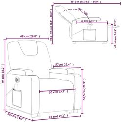 Fotoliu de masaj cu ridicare VidaXL 3204405 (Dark Grey) Thumb