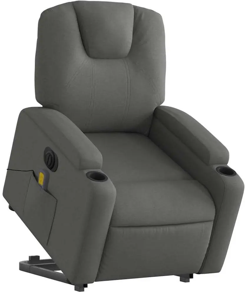Fotoliu de masaj cu ridicare VidaXL 3204405 (Dark Grey)
