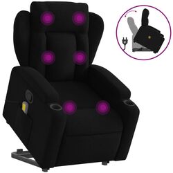 Fotoliu de masaj cu ridicare VidaXL 3204496 (Black) Thumb