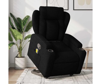 Массажное кресло с подъемником VidaXL 3204496 (Black)