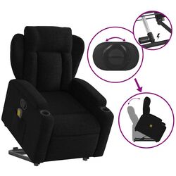 Fotoliu de masaj cu ridicare VidaXL 3204496 (Black) Thumb