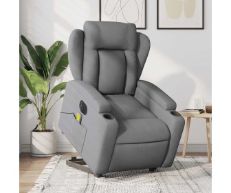 Массажное кресло с подъемником VidaXL 3204518 (Light Grey)