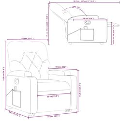 Fotoliu de masaj cu ridicare VidaXL 3204779 (Black) Thumb