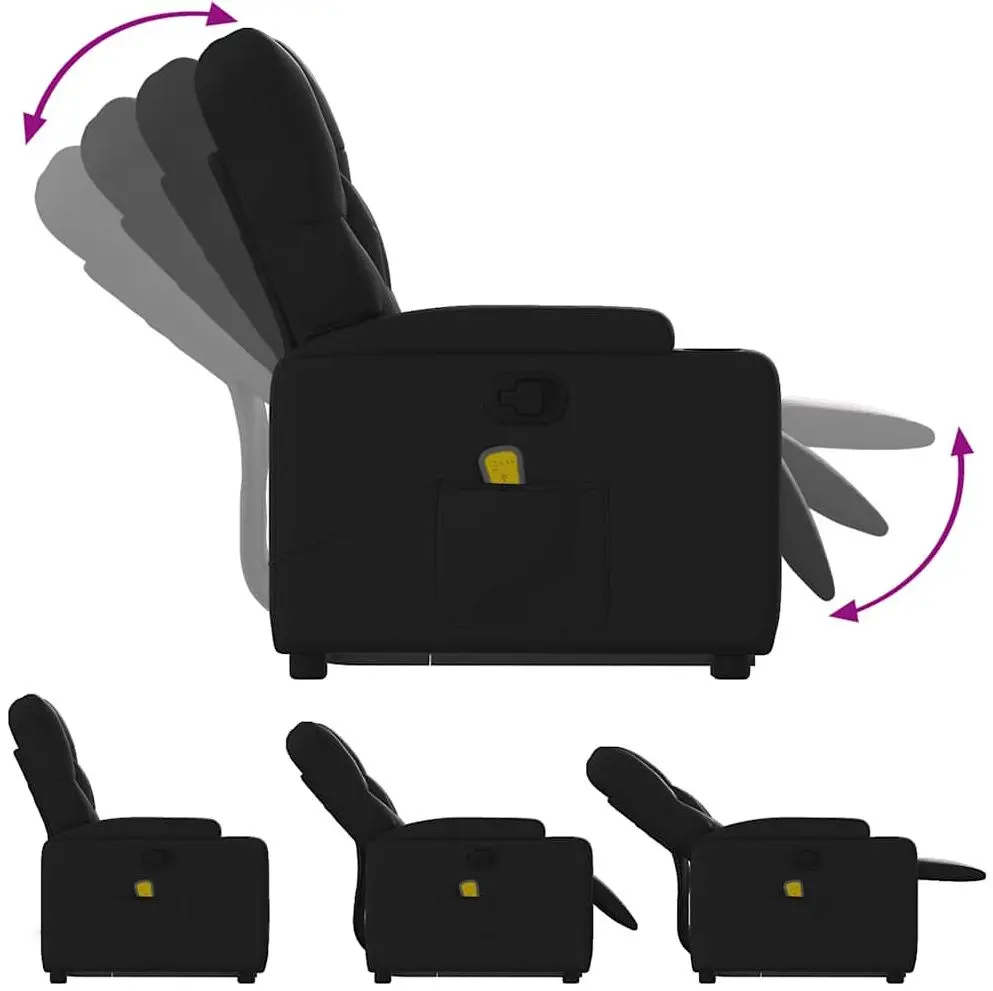 Fotoliu de masaj cu ridicare VidaXL 3204779 (Black)