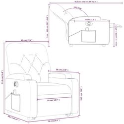 Fotoliu de masaj cu ridicare VidaXL 3204793 (Black) Thumb