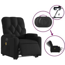 Fotoliu de masaj cu ridicare VidaXL 3204793 (Black) Thumb