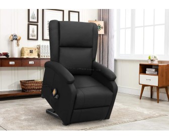 Массажное кресло с подъемником VidaXL 329692 (Black)