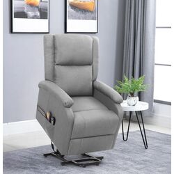 Fotoliu de masaj cu ridicare VidaXL 329709 (Light Grey)
