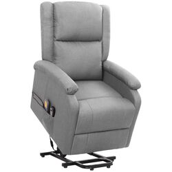 Fotoliu de masaj cu ridicare VidaXL 329709 (Light Grey) Thumb