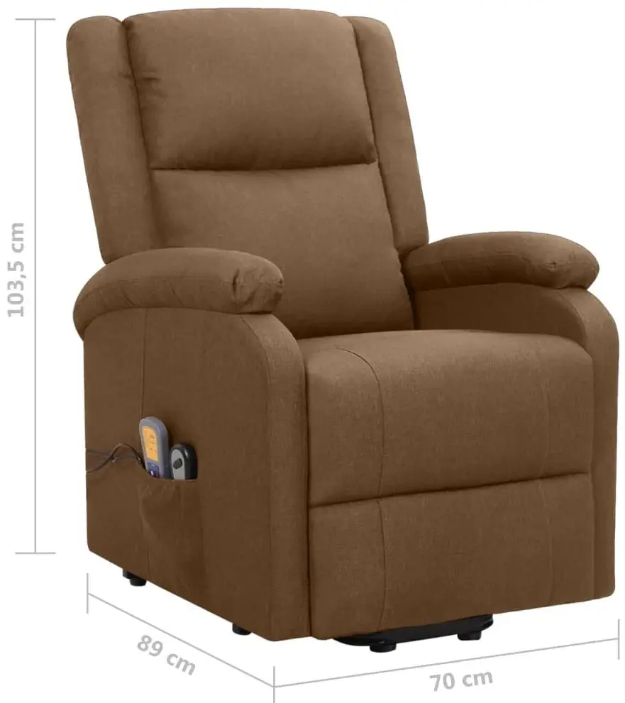 Fotoliu de masaj cu ridicare VidaXL 329713 (Brown)