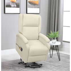 Fotoliu de masaj cu ridicare VidaXL 329718 (Cream)