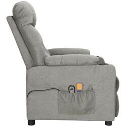 Fotoliu de masaj VidaXL 3098827 (Light Grey) Thumb