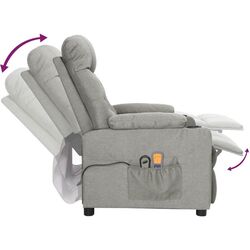 Fotoliu de masaj VidaXL 3098827 (Light Grey) Thumb